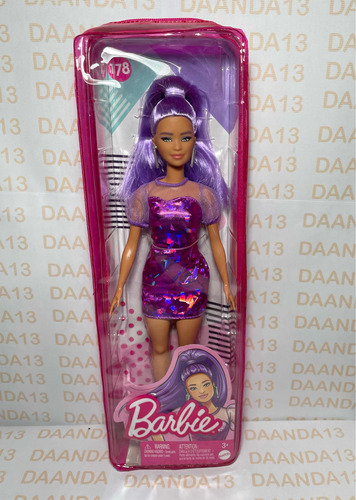 Barbie Fashionista 178 Pelo Morado Petit