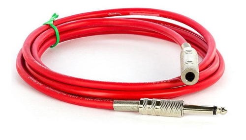 Extensão P10 Mono, Vermelho, 2 Mt - Cirilo Cabos