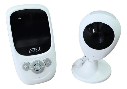 Babá Eletrônica Câmera Sem Fio Visão Noturna Lcd Digital 2.4 Cor Branco