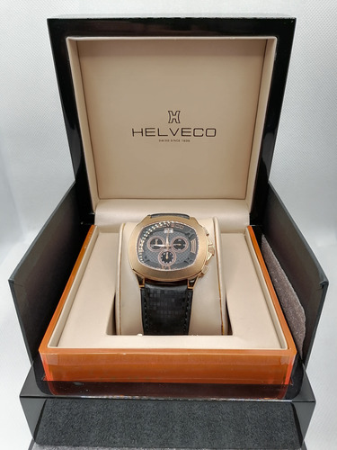 Men's Wrist Watch Helveco, Bracelet Leather. 