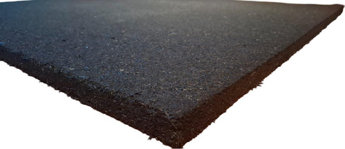 Piso De Caucho Reciclado Gimnasios Crossfit Plazas 1x1x20mm Negro Caucho