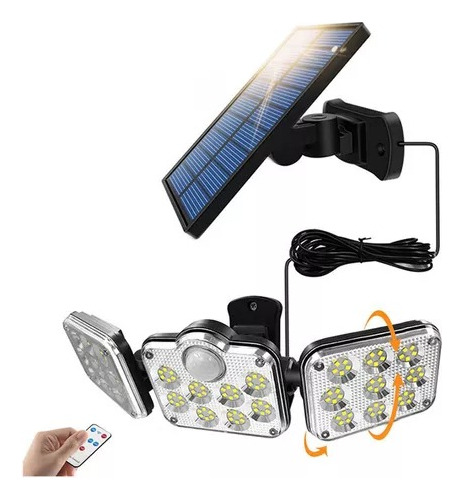 Lámpara Solar De Pared Exteriores Sensor Luz 138 Led 3 Modos