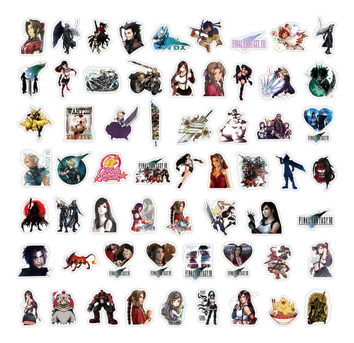 Final Fantasy 60 Calcomanias Stickers De Pvc Vs Agua Gamer