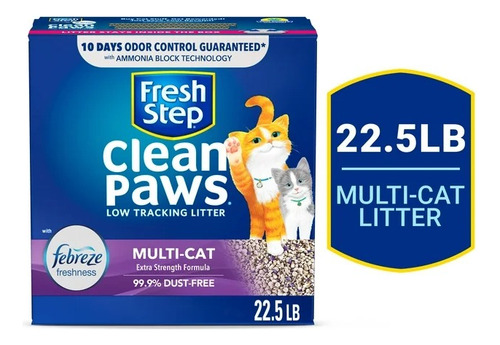 Arena Para Gatos Fresh Step Multi Cat Con Febreze 22.5 Lbs