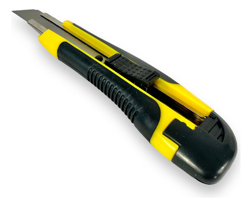 Kit Estilete Profissional Emborrachado 18mm + 12 Lâminas