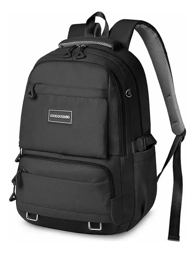 Mochilas Portátil Mochila Impermeable Bolsa Escolar Multifuncional Color Negro