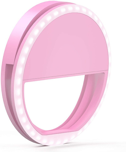 Aro De Luz Led Light Selfie Ring Celular Recargable Usb Mini