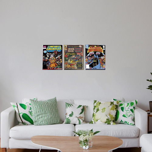 Imagen 3 de 3 de Triptico 60x25 Cms Decorativo Comics 20+envío Gratis