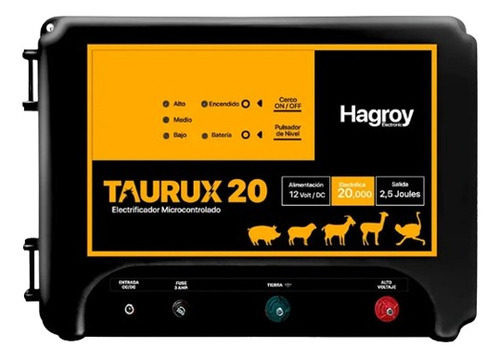 Electrificador Ganadero Hagroy Taurux 20 Km Energizador