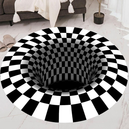 Zx 3d Remolino Impreso Áreas De Ilusión Óptica Alfombra