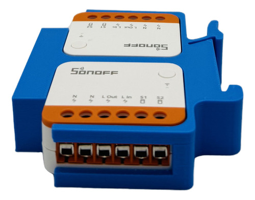Soporte Riel Din Para Doble Sonoff Mini R4 X2