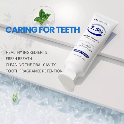 Pasta De Dientes Ms Drwikey Con Hidroxiapatita Al 7,5%, 4,23