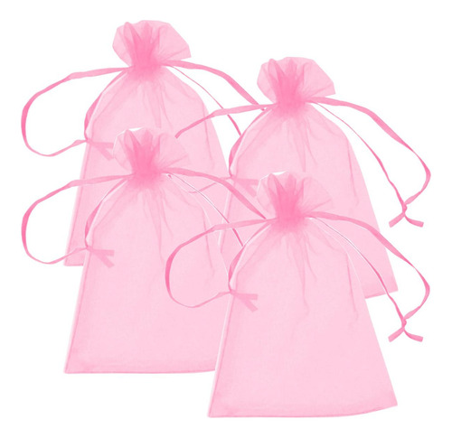 Bolsas De Regalo, Mxphk-004, 4 Pzas, Tela, Rosa, Bolsa De Or