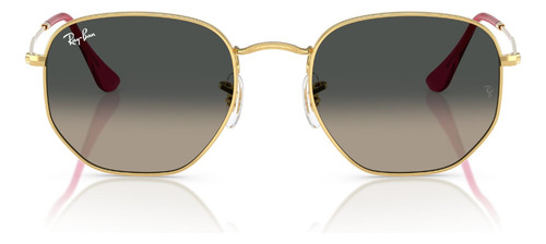 Lentes De Sol Hexagonal Ray-ban Rb3548n00171 Color Gris Lente Gris Varilla Dorado Armazón Dorado Diseño Lentes de Sol Hexagonal RB3548N Arista Ray-Ban
