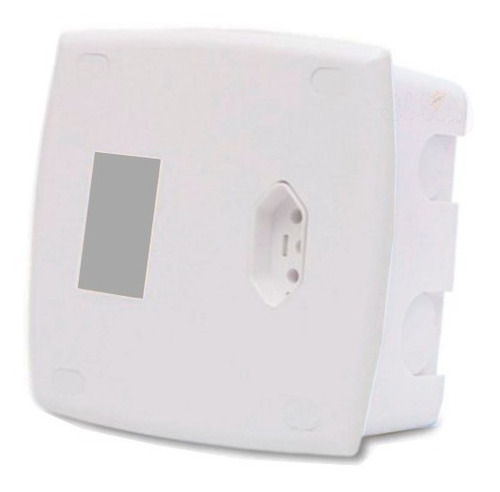 Imagem 2 de 4 de Caixa Embutir P/ 1 Ou 2 Din Com Tomada 2p+t 20a S/ Disjuntor