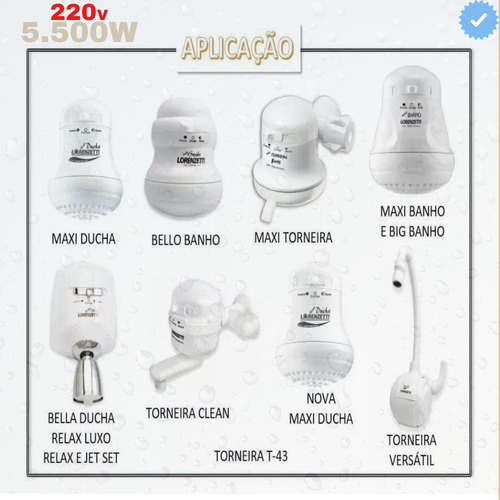 Resistência Duo Shower 220v 5500w Lorenzetti Original Maxi