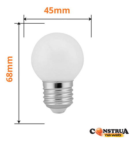 Kit 20 Lâmpada Led Bolinha 3w 3k E 6k Frio Varal Bivolt Ctb