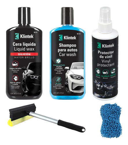 Kit De Limpieza Autos Camionetas Uber Ideal Lavadero 5piezas