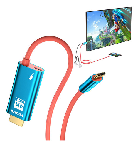  Cable Usb C A Hdmi Compatible Con Nintendo Switch/oled