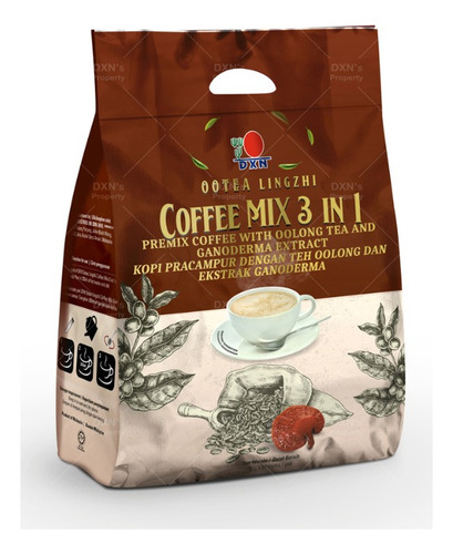 Ootea Lingzhi Coffee Mix 3 En 1 Dxn - Con Ganoderma