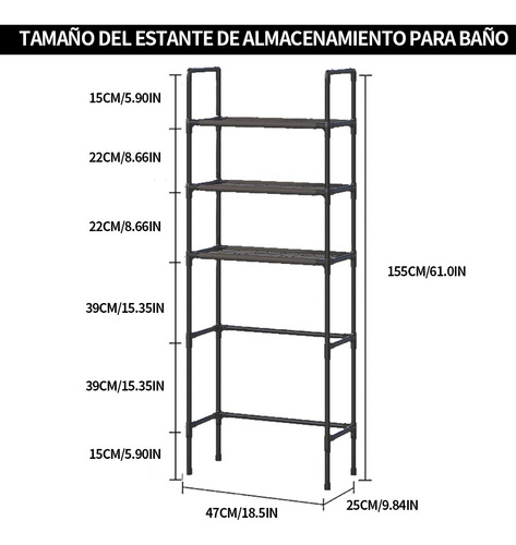 Mueble Organizador Baño Rack Estante De Baño Sobre Inodoro