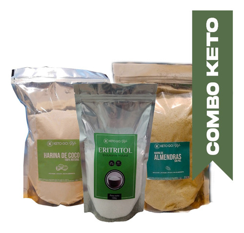 Keto Eritritol 500g /harina Almendras 500g /harina Coco 500g