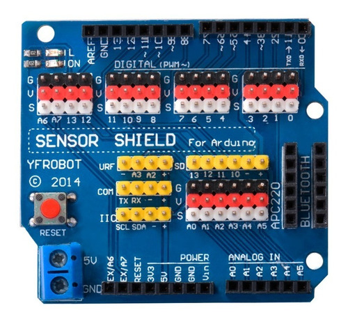 Sensor Shield Expansión V1.5 Compatible Con Arduino Uno