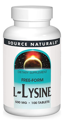 Source Naturals L-lisina 500 Mg De Forma Libre - El Supleme