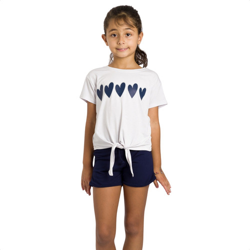 Conjunto Infantil Short E Blusa Feminino Menina Verão 4 A 14