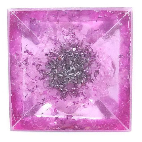 Orgonite Pirâmide Rosa C/ Quartzo - Amor E Confiança