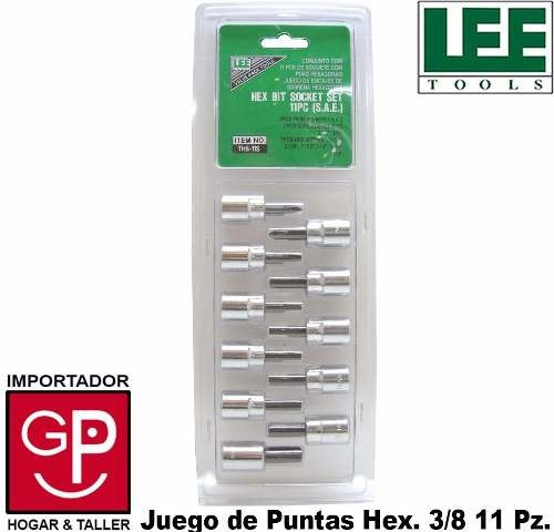 Juego De Dados Y Puntas Allen 3/8 Pz Lee Tools G P