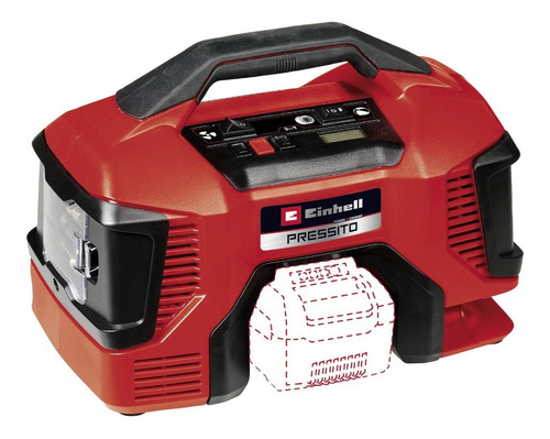 Compresor de aire mini eléctrico portátil Einhell Power X-Change Pressito 18/21 90W rojo/negro