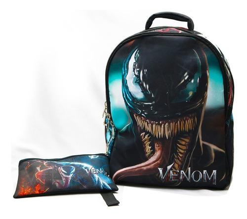 Morral Maleta + Cartuchera Spiderman Venom Marvel Combo