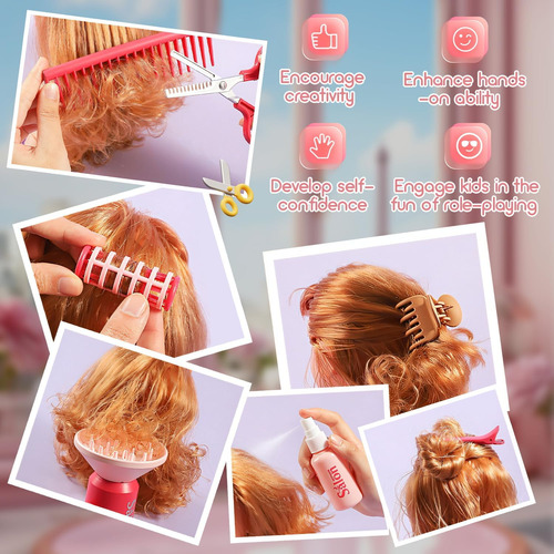 Juguetes De Peluquería De Simulación Para Niñas, Juego De Sa