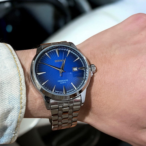 Reloj Seiko Mod - Modificado Presage Automático Azul 40mm Plateado Gris Azul Oscuro (Reacondicionado)