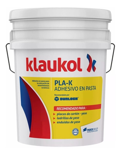 Pegamento Adhesivo Sobre Yeso Klaukol Pla-k 7kg