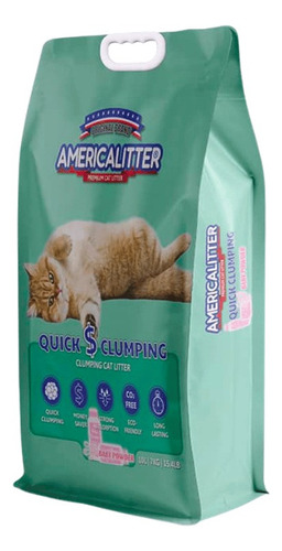 America Litter Quick Clumping Lavanda 7 Kg x 7kg de peso neto  y 7kg de peso por unidad