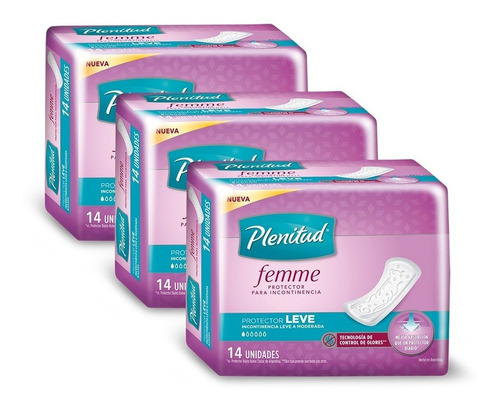 Plenitud Protector Leve Femme X 14 Unidades Pack X 3