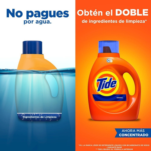Imagen 5 de 10 de Detergente Tide Orange Concentrado He Original 96ld 4,08lt