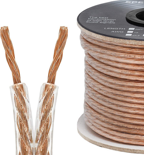 Cable De Altavoz Cmple 16awg De Dos Conductores, 50 Pies