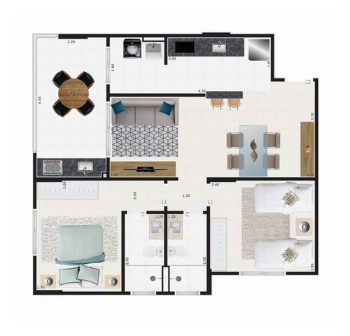 Imagem 14 de 14 de Apartamento, 2 Dorms Com 75.4 M² - Centro - Mongagua - Ref.: Ctm747 - Ctm747