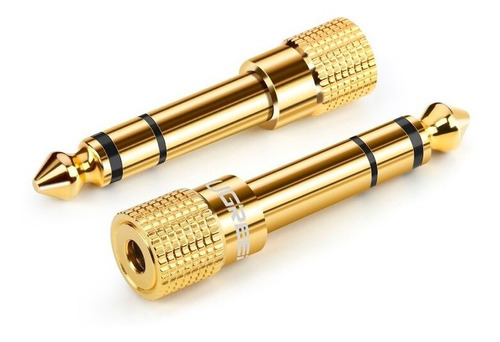 2 Adaptadores Audio Plug 6.5mm Macho Jack 3.5mm Hembra Mic