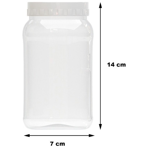 Envase Plástico Cilindro Frasco Frasco Con Tapa 500ml 10pz