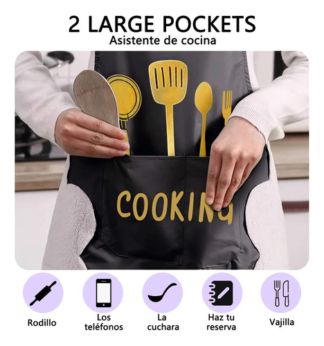 - Mandil Chef Mandiles De Cocina Delantal Impermeable