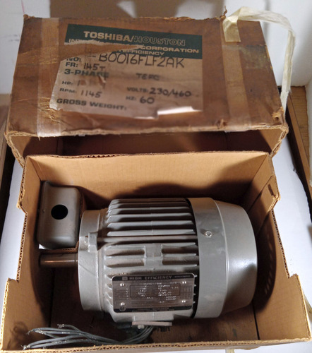 1 New Toshiba 3-phase Induction Motor, Model B0016fl Ccx