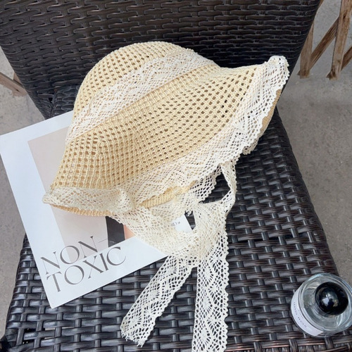 Sombrero De Paja De Playa Con Protección Solar De Verano Con