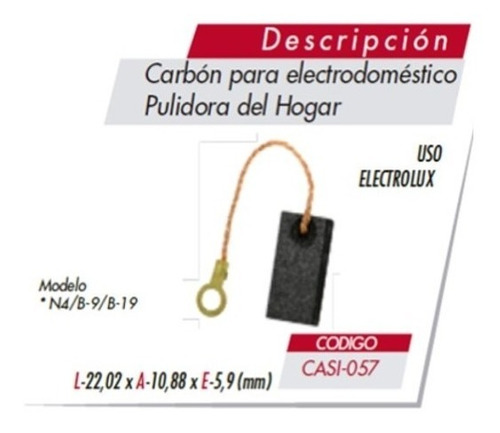 Carbon Para Pulidora Electrolux Casi-057  