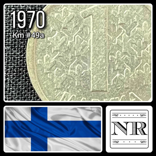 Finlandia - 1 Markaa - Año 1970 - Escudo De Armas - Km #49a