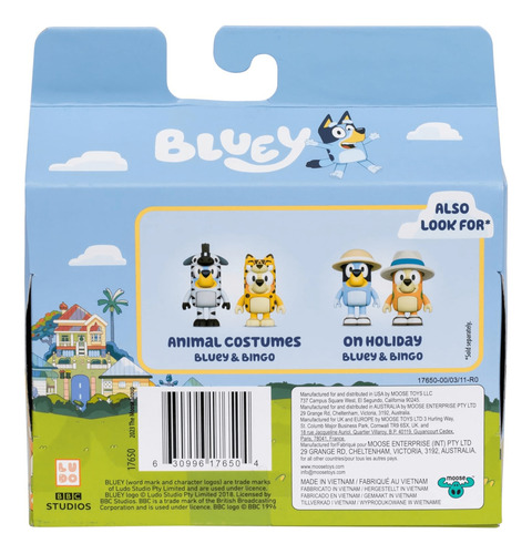 Bluey Pack 2 Figuras Pesca Con El Abuelo