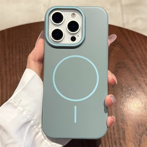 Funda Magnética De Carga Inalámbrica De Círculo Delgado Para Apple Phone